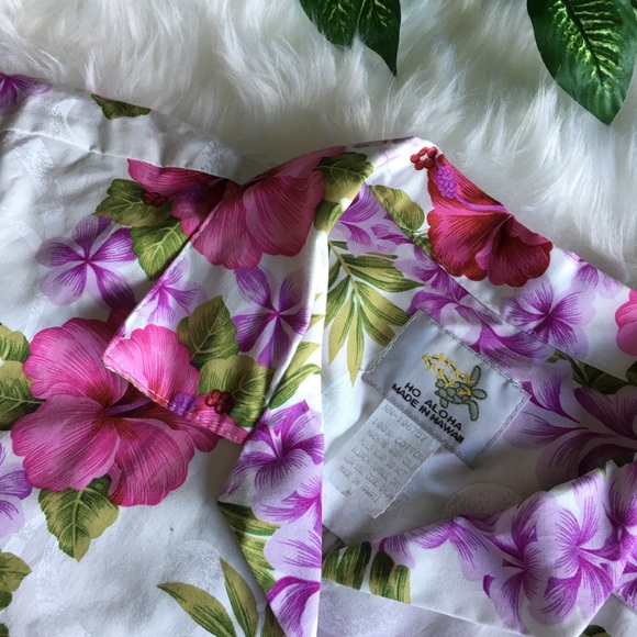 SOLD! HO ALOHA Mens Hawaiian Button Down Shirt - Picture 5 of 5